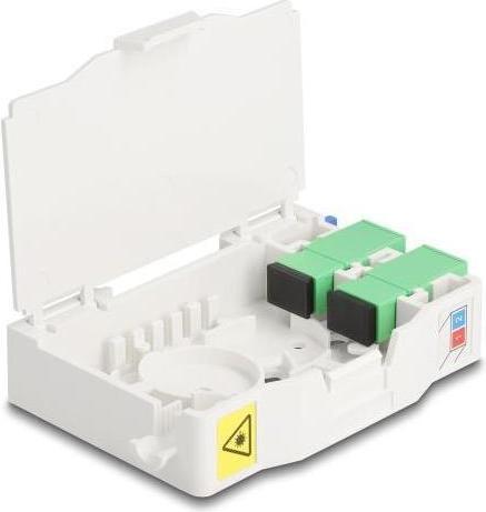 Produktbild Delock LWL Anschlussdose für Hutschiene mit Spleisshalter (Spleissbox)