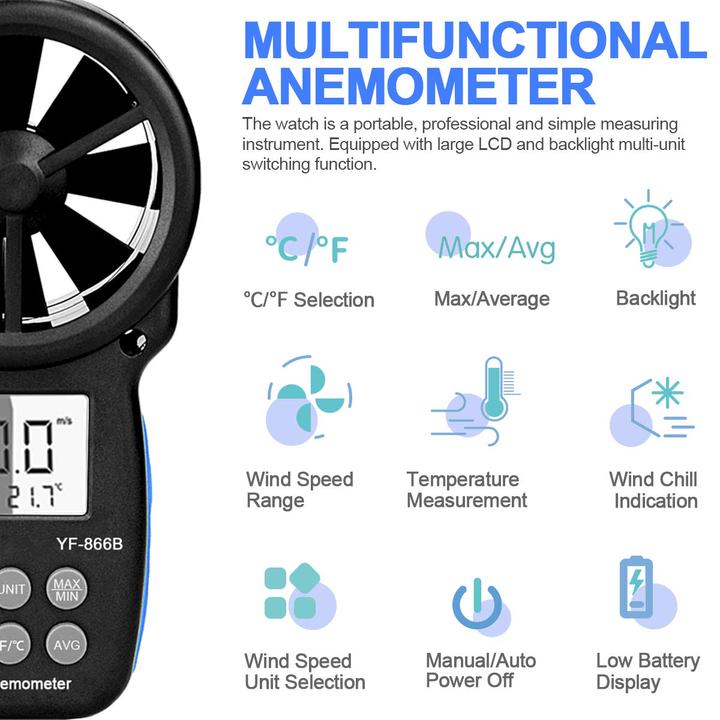 Produktbild Infurider Digital Anemometer YF-866B 1.866B