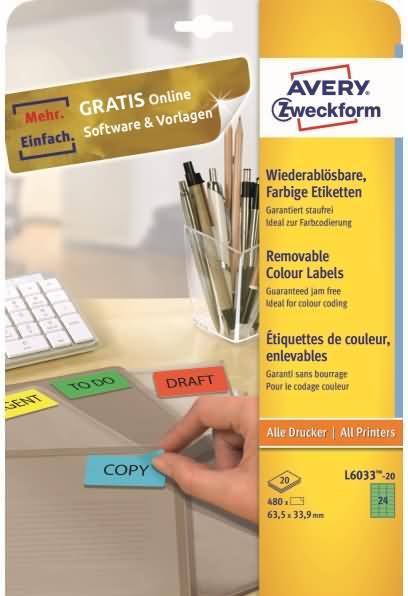Image du produit Avery L6033 Étiquettes Abziehbare