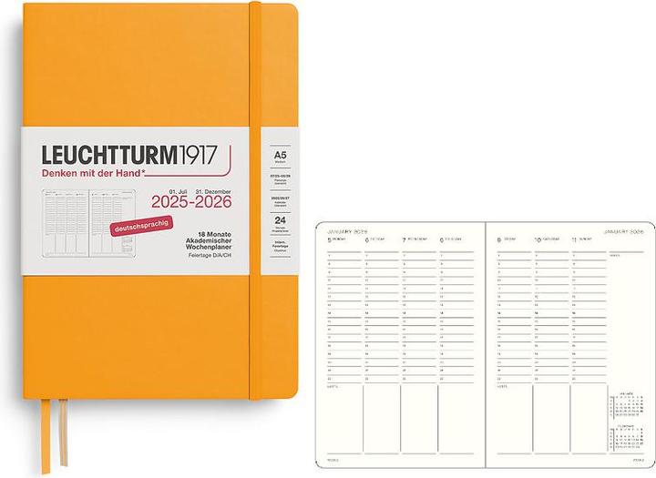 Produktbild Leuchtturm1917 LEUCHTTURM 1W2/S MED.18mon HC R.SUN (A5)