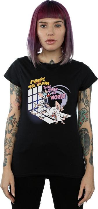 Image du produit Universal Textiles - T-shirt PINKY AND THE BRAIN TAKE OVER THE WORLD - Femme (M)