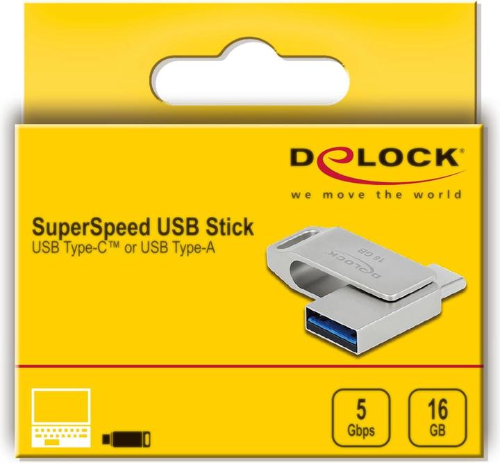 Immagine prodotto Delock Chiavetta USB (16 GB, USB 3.2, USB-A, USB-C)