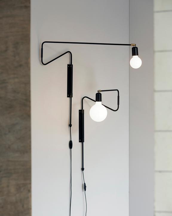 Actual product image House Doctor Wall Lamp, Swing, Black (E14)