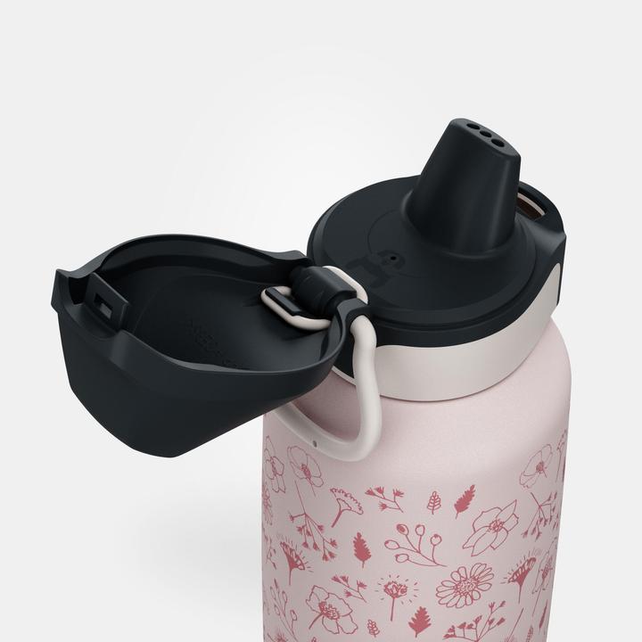 Image du produit Quechua Gourde 0,6 l pour enfants en acier inoxydable avec bouchon à ouverture rapide - rose (0.60 l)