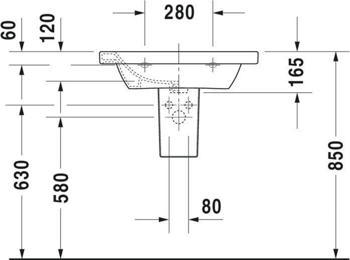 Produktbild Duravit Möbel-Waschtisch DuraStyle 65 cm weiss 2320650000 (480 mm, 650 mm)