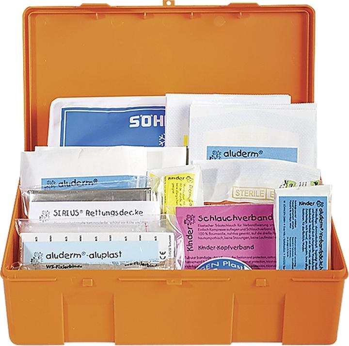 Produktbild Söhngen Erste Hilfe Koffer SCHULE Masse: 26 x 16 x 8 cm (B x H x T) Farbe: orange (Erste Hilfe Set Zubehör)