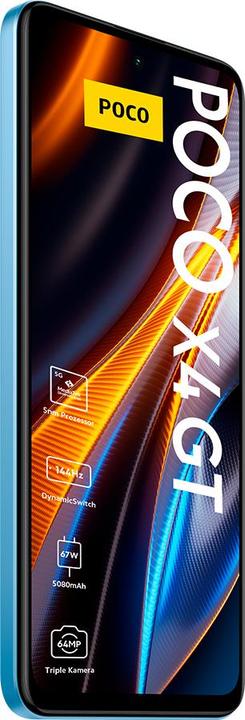Actual product image Xiaomi Poco X4 GT (256 GB, Blue, 6.60", Dual SIM, 64 Mpx, 5G)