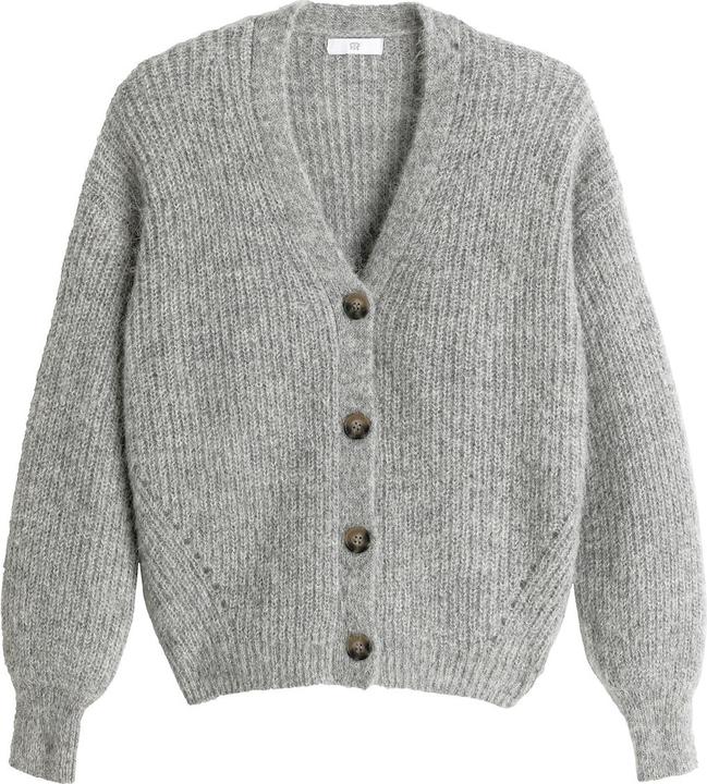 La Redoute Collections Geknöpfte Strickjacke mit V-Ausschnitt