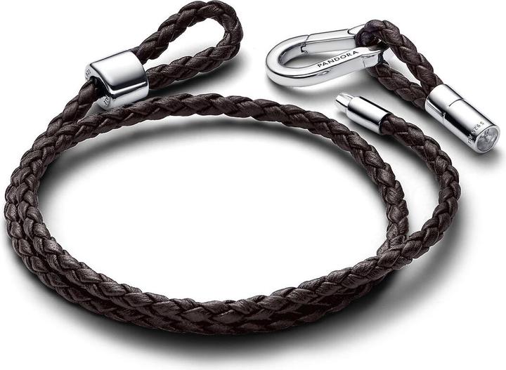 Immagine prodotto Pandora Moments - Bracciale doppio in pelle intrecciata marrone (38 cm)