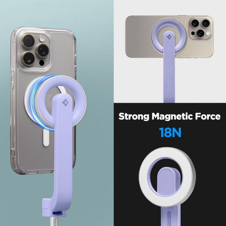Actual product image Spigen S571W MagSafe Bluetooth Selfie Stick with Tripod - Purple
