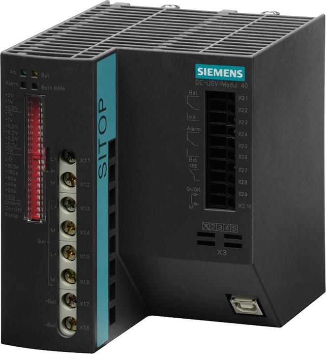 Siemens SITOP DC-USV-Modul 24V 40A USB (960 VA, 960 W, Online-Doppelwandler USV)