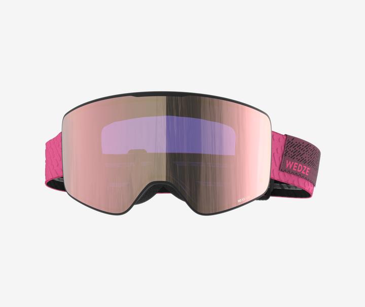 Actual product image Wedze Ski goggles adult/children fair weather goggles interchangeable - G900 C HD pink