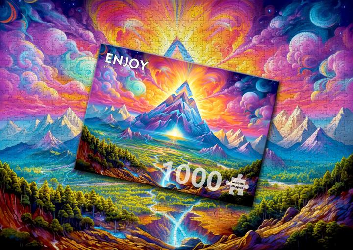 Actual product image Enjoy Puzzle Puzzle 1000 pieces - Woodland Pyramids (1000 pieces)