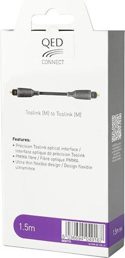 Immagine prodotto QED Cavo Toslink Connect (M) a (M) 1,5 metri QE8174 (1.50 m)