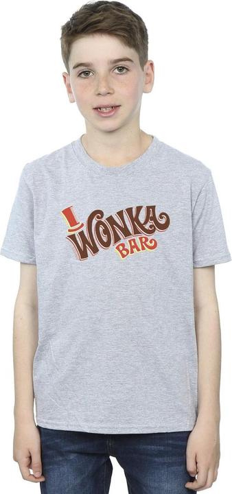 Actual product image Willy Wonka & the Chocolate Factory Boys Bar Logo T-Shirt (116)