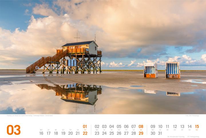 Actual product image Nordsee - von Ostfriesland bis nach Sylt - ReiseLust Kalender 2026 (45 x 33 cm, Hardcover, German)