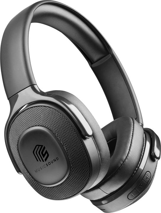 Music Sound Music+Sound DEEP Écouteurs Bluetooth noir on-ear autonomie max.25h 1 (pas de réduction du bruit, 25 h, Sans fil)