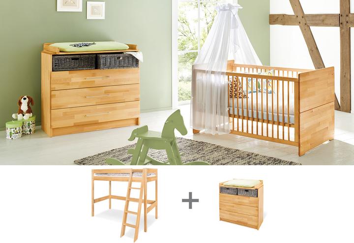 Actual product image Pinolino Youth room "Natura" wide with loft bed, 2-pcs.