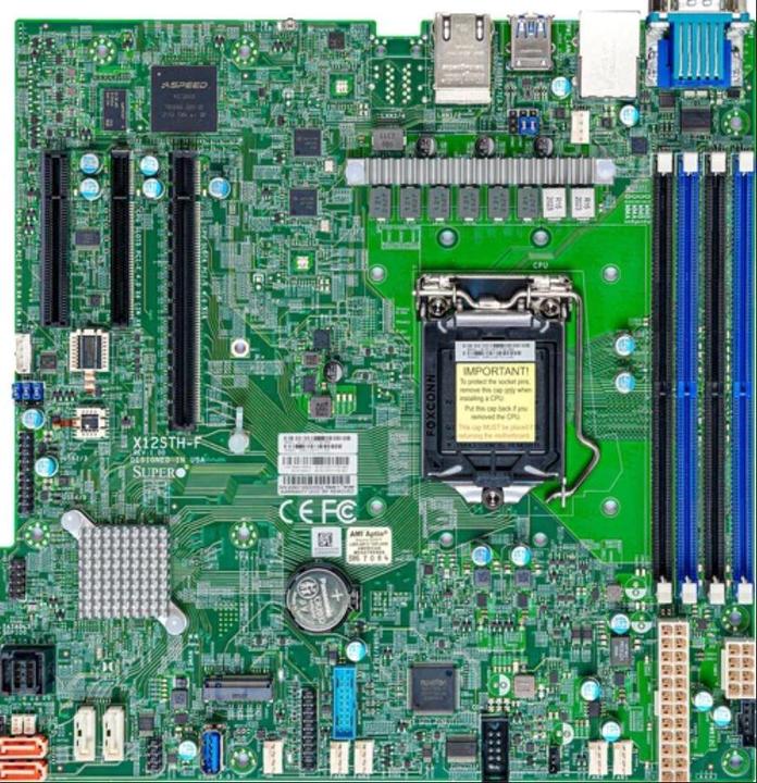 Actual product image Supermicro Super Micro X12STH-F (LGA 1200, Intel C256, mATX)