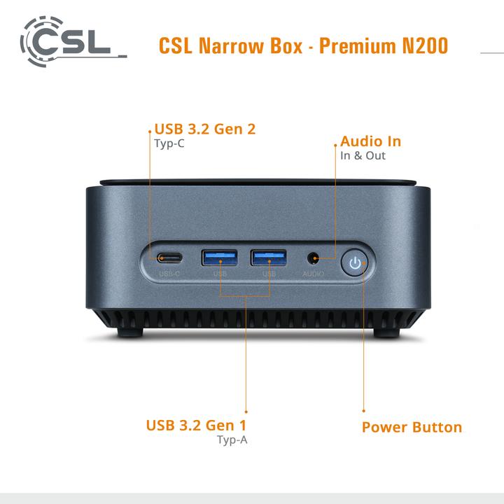 Produktbild CSL Narrow Box (Intel N200, 8 GB, 500 GB, Intel UHD Graphics)
