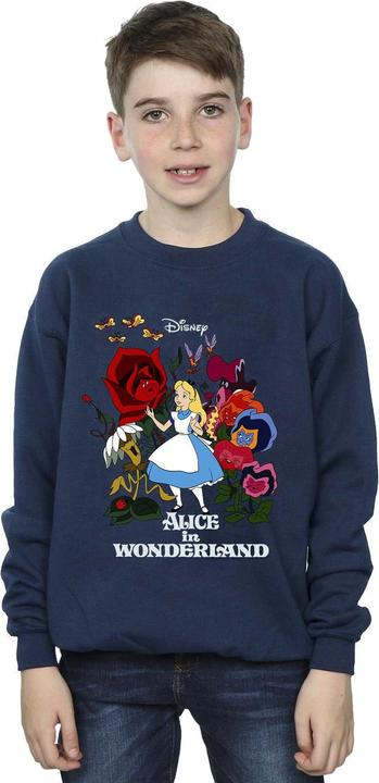 Actual product image Disney Boys Alice In Wonderland Flowers Sweatshirt (140, 146)