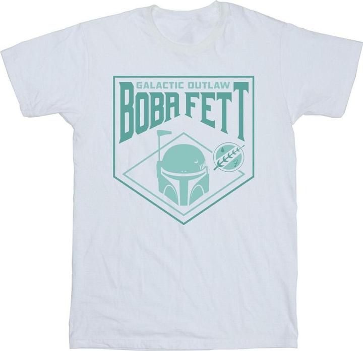 Actual product image Star Wars Mens The Book Of Boba Fett Galactic Helm Chest T-Shirt (XL)