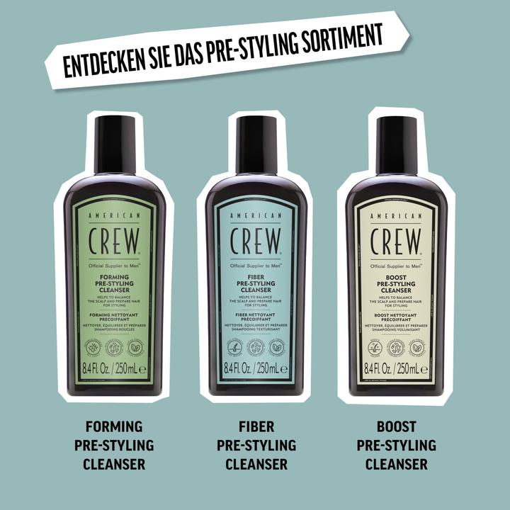 Actual product image American Crew Fiber Pre-Styling Cleanser, 250ml (250 ml, Liquid shampoo)