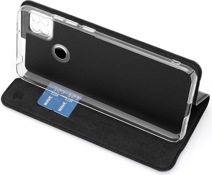 Actual product image Wave BookCase -suojakotelo, Xiaomi Redmi 9C, musta (Xiaomi Redmi 9C)