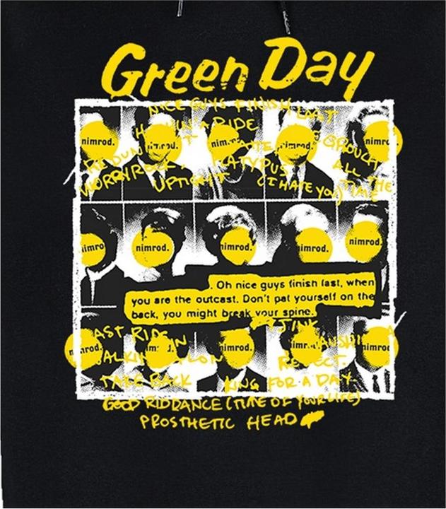 Actual product image Amplified Unisex Adult Nimrod Green Day Hoodie (M)