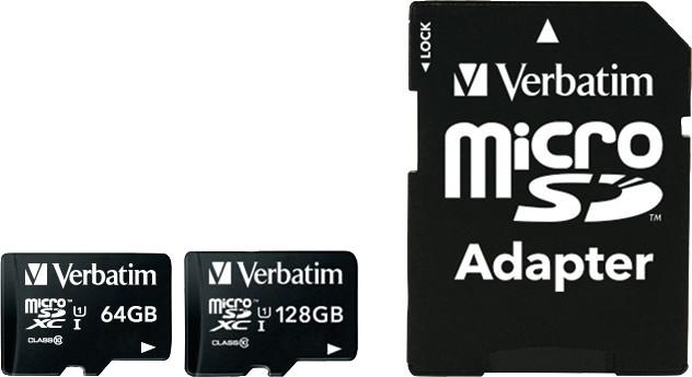 Image du produit Verbatim Carte Micro SDXC de classe 10 (64 Go, microSDXC, U1, UHS-I)