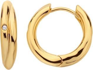 Actual product image Hot Diamonds Timeless Gold-Plated Hoop Earrings With Diamonds Jac Jossa Soul De812