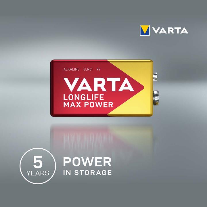 Produktbild Varta Longlife Max Power (1 Stk., 9V Block, 580 mAh)