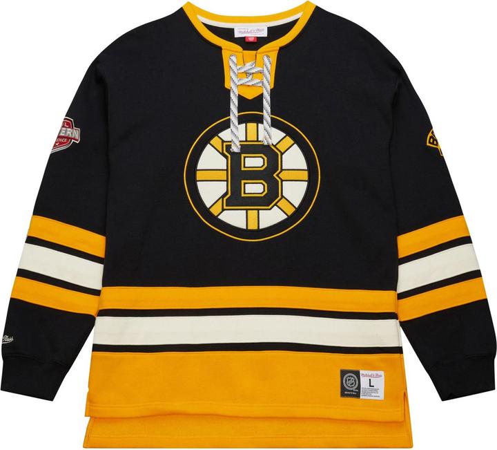 Mitchell & Ness M&N Boston Bruins NHL Lace-Up Heritage Hoody - L (L)