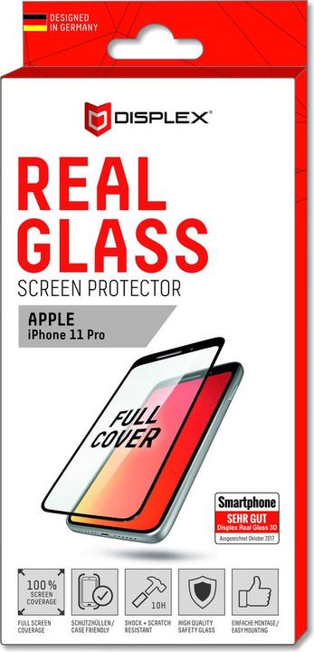 Image du produit Displex Real Glass, Full Cover Panzerglas (1 pièce(s), Apple iPhone 11 Pro)
