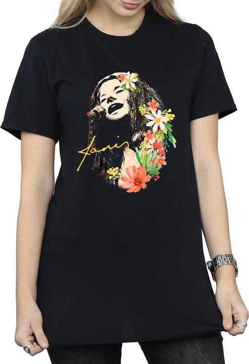 Immagine prodotto Janis Joplin Floral Pattern Maglietta Ampia Donna (XL)