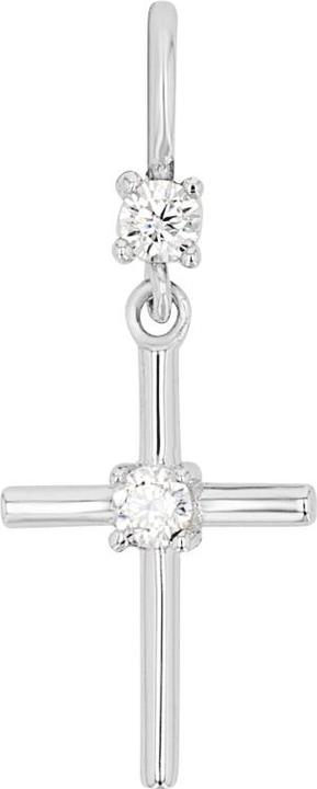 Actual product image Amor Cupid pendant for ladies, 925 Sterling silver, zirconia synth. | cross (Silver 925)