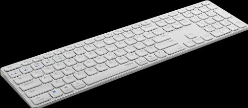 Actual product image Rapoo Kabellose Multimodus Tastatur E9800M, DE-Layout, Weiss (DE, Wireless)