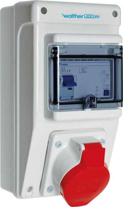 Image du produit Walther Werke WAL 6590104 Combinaison de prises en plastique Boîtier mural
