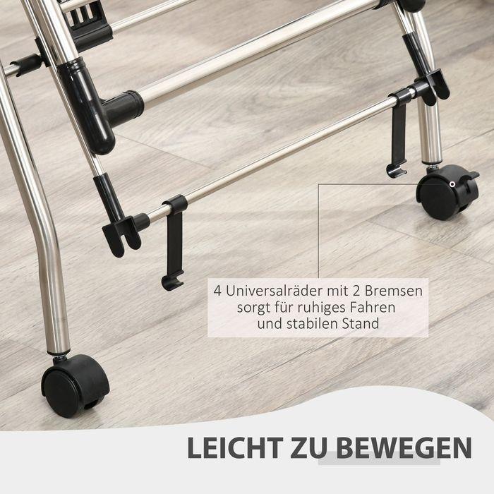 Produktbild Swisshandel24 Wäscheständer mit Teleskopstangen zusammenklappbar, Edelstahl 138,5x63x208cm