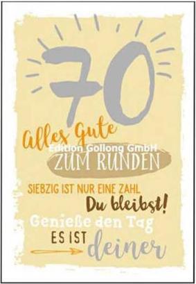 Immagine prodotto Edition Gollong Biglietto di compleanno numero compleanno 70 (1 pz.)