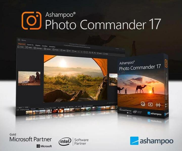 Produktbild Ashampoo Photo Commander 17 ESD, Vollversion, 1 PC, Produktfamilie (1 User, 1 Geräte/User)
