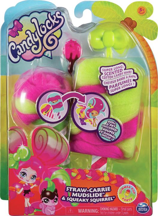 Immagine prodotto Candylocks confezione da 2, bambola da collezione profumata Posie Peach da 7,5 cm e animaletto con