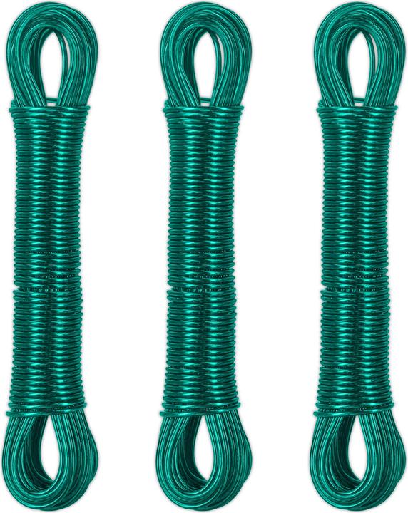 Produktbild Relaxdays 3x Wäscheleine (20 m)