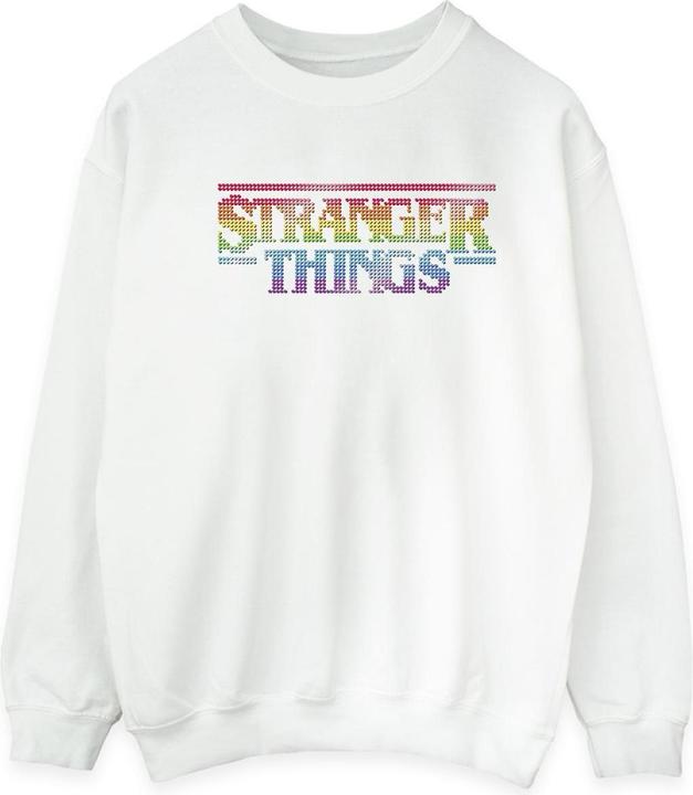 Actual product image Netflix Mens Stranger Things Rainbow Dot Logo Sweatshirt (XXL)