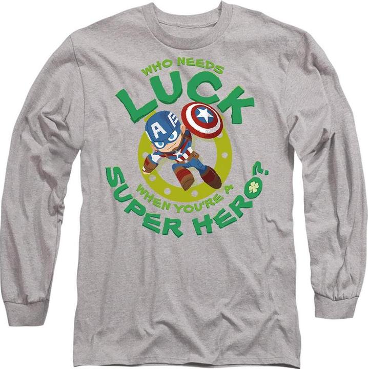 Immagine prodotto Captain America St Patrick's Day Lucky Maglietta Giorno di San Patrizio Supereroe Adulto Unisex (XL)