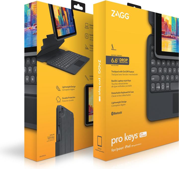 Actual product image Zagg Pro Keys Touchpad (CH, iPad 2019 (7th gene), iPad 2020 (8. Gen))