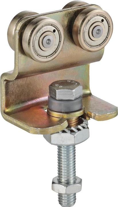 Actual product image Helm Rolling attachment 386 two-pair with pivot bearing, galvanised steel, yellow