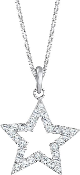 Elli mit Stern-Anhänger verziert mit Kristallen (Sterling Silber, 45 cm)