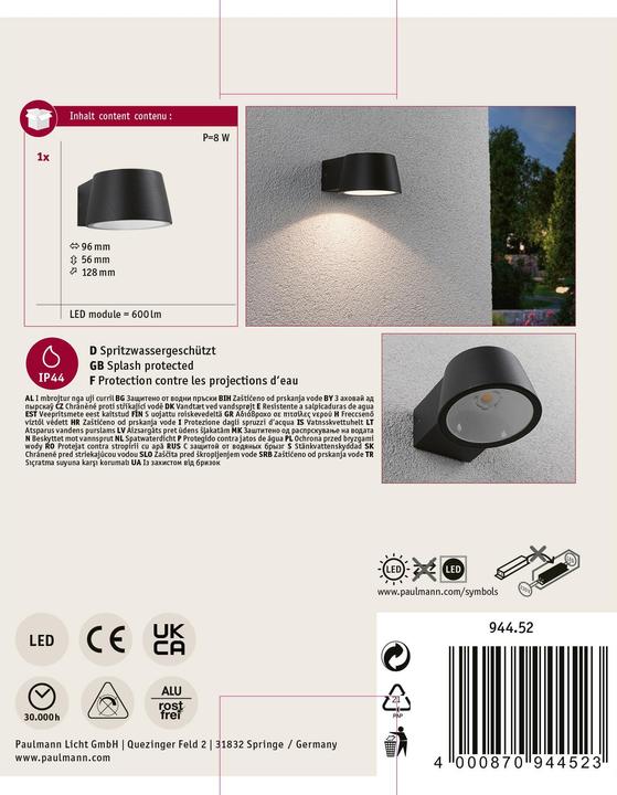 Immagine prodotto Paulmann Capea (500 lm, IP44)