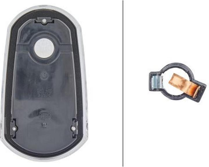 Actual product image Hella Side-mounted auxiliary indicator halogen for AUWÄRTER MAN SCANIA VAN HOOL